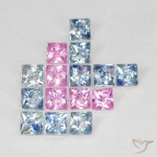 1.78ct Natural Multicolor Sapphire, Square, 2.3x2.3 mm