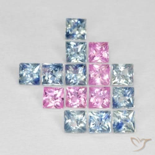 1.78ct Natural Multicolor Sapphire, Square, 2.3x2.3 mm