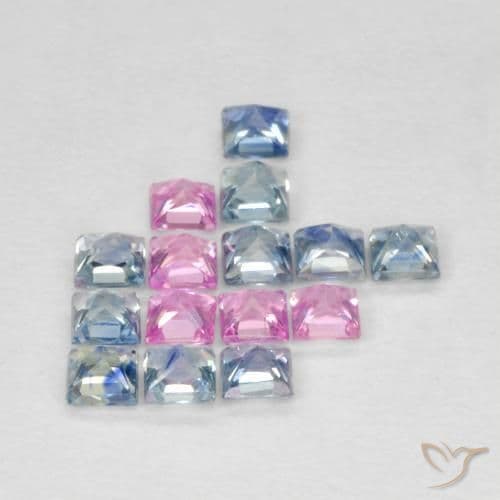 1.78ct Natural Multicolor Sapphire, Square, 2.3x2.3 mm