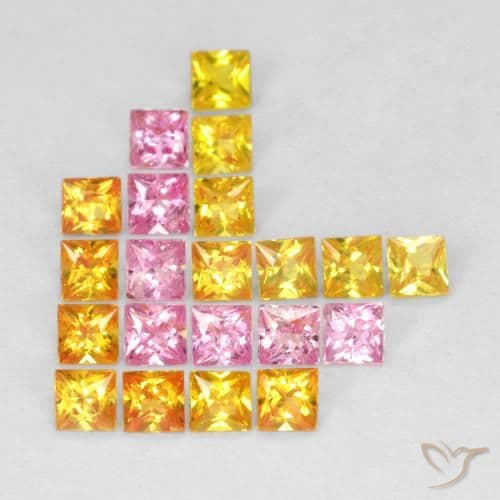 1.40ct Natural Multicolor Sapphire, Square, 2.3x2.2 mm