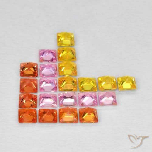 1.54ct Natural Multicolor Sapphire, Square, 2.2x2.2 mm