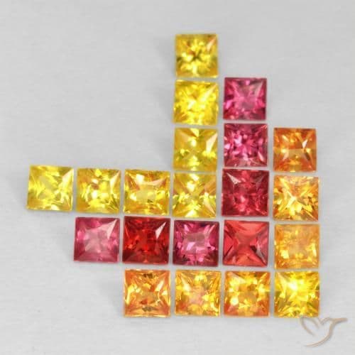 1.99ct Natural Multicolor Sapphire, Square, 2.4x2.3 mm