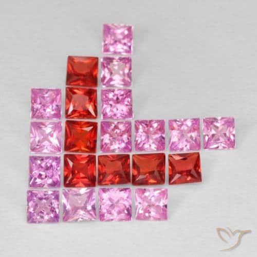 2.13ct Natural Multicolor Sapphire, Square, 2.4x2.3 mm