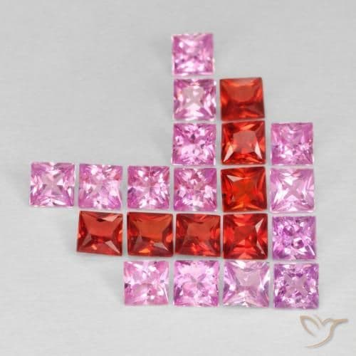 2.13ct Natural Multicolor Sapphire, Square, 2.4x2.3 mm