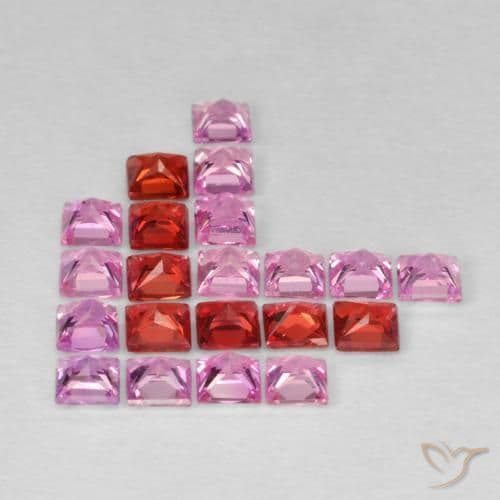 2.13ct Natural Multicolor Sapphire, Square, 2.4x2.3 mm