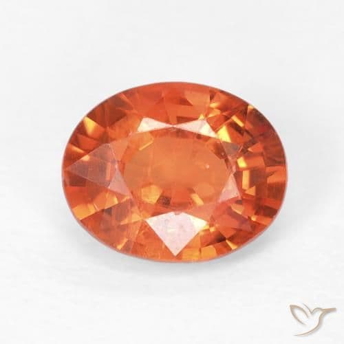 0.77ct Natural Fire Orange Sapphire, Oval Cut, 6.1x4.9 mm