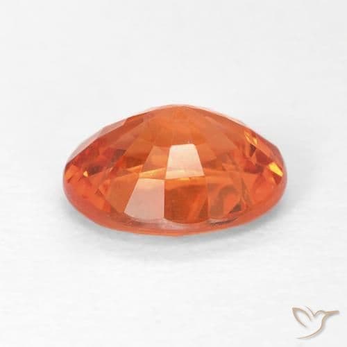 0.77ct Natural Fire Orange Sapphire, Oval Cut, 6.1x4.9 mm