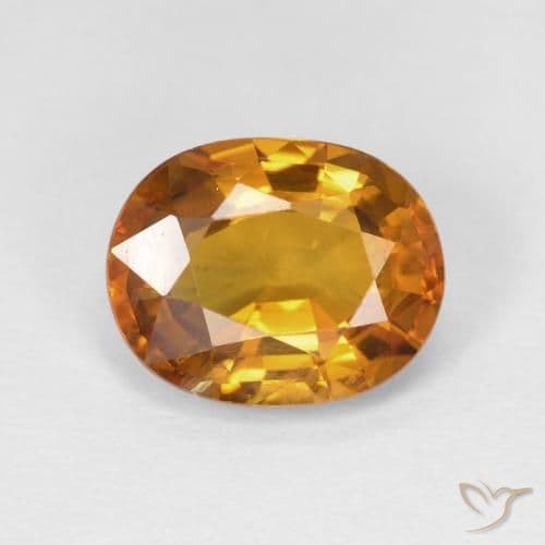 4.33ct Natural Deep Orange Sapphire, Oval Cut, 10.9x8.6 mm