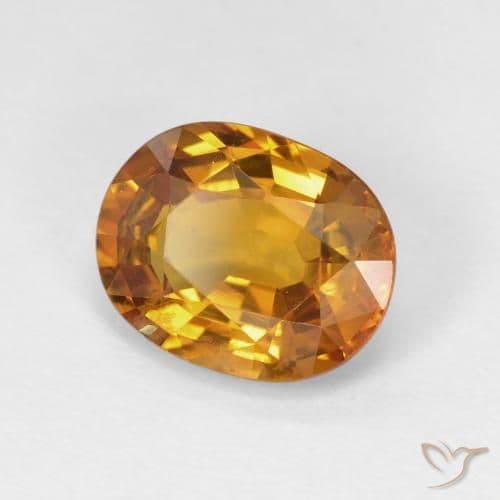 4.33ct Natural Deep Orange Sapphire, Oval Cut, 10.9x8.6 mm