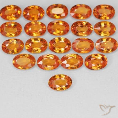 0.59ct Natural Orange Sapphire, Oval Cut, 6x4.1 mm