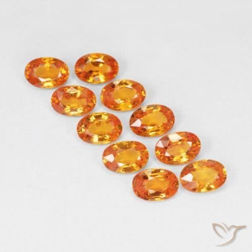 0.56ct Natural Medium Orange Sapphire, Oval Cut, 5.9x4 mm