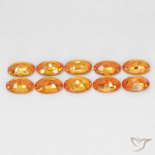 0.56ct Natural Medium Orange Sapphire, Oval Cut, 5.9x4 mm