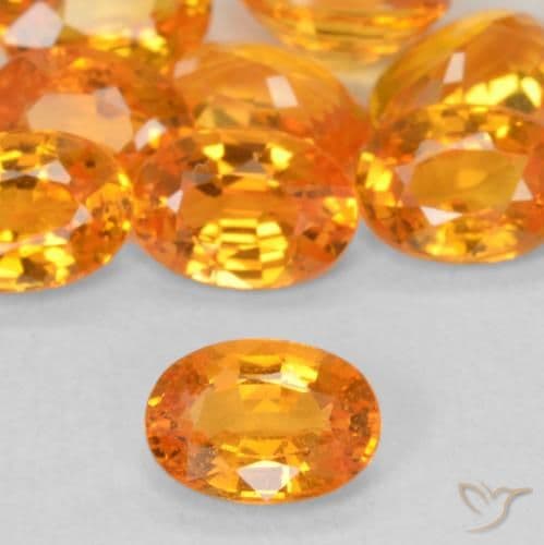 0.60ct Natural Medium Orange Sapphire, Oval Cut, 5.9x4.1 mm