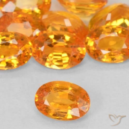 0.60ct Natural Medium Orange Sapphire, Oval Cut, 5.9x4.1 mm
