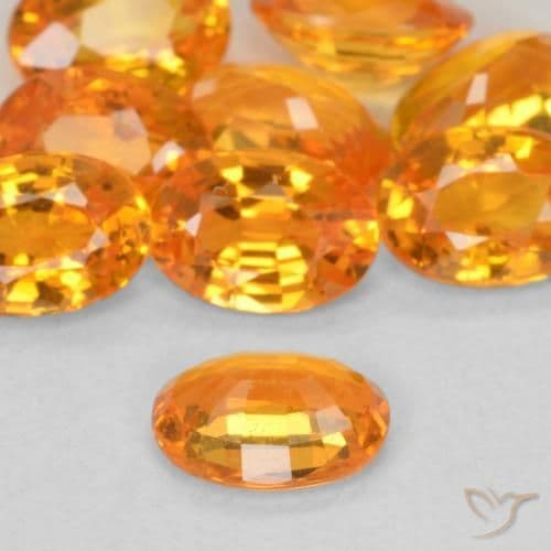 0.60ct Natural Medium Orange Sapphire, Oval Cut, 5.9x4.1 mm