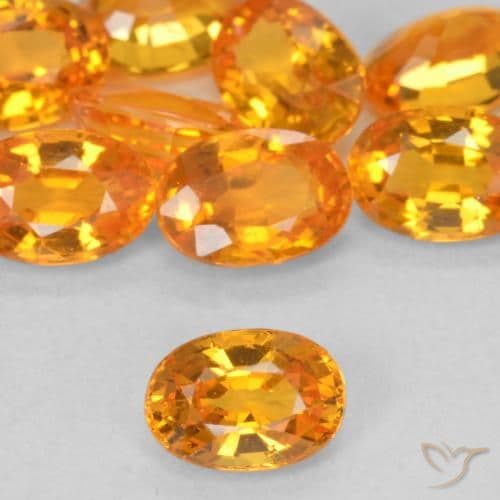 0.64ct Natural Medium Orange Sapphire, Oval Cut, 5.9x4.1 mm