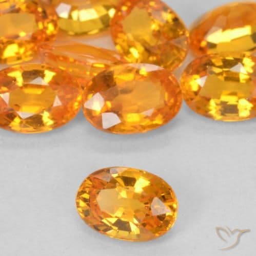 0.64ct Natural Medium Orange Sapphire, Oval Cut, 5.9x4.1 mm