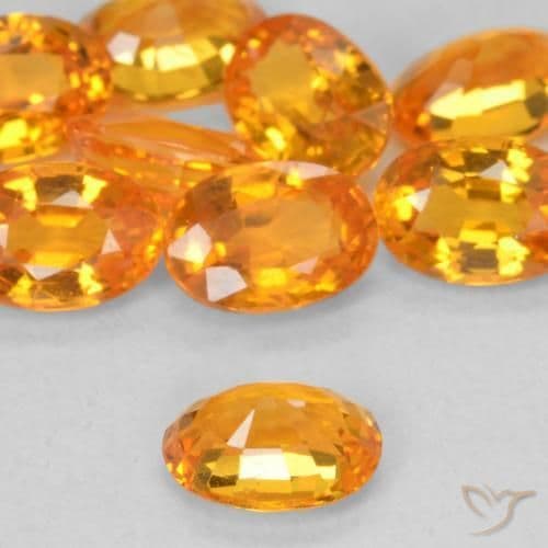 0.64ct Natural Medium Orange Sapphire, Oval Cut, 5.9x4.1 mm