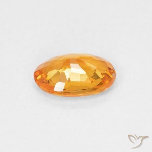0.51ct Natural Bright Orange Sapphire, Oval Cut, 6.1x4.2 mm