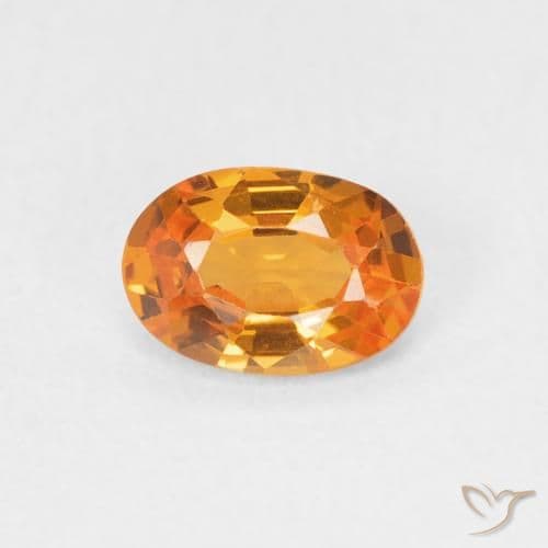 0.64ct Natural Bright Orange Sapphire, Oval Cut, 6.1x4.2 mm