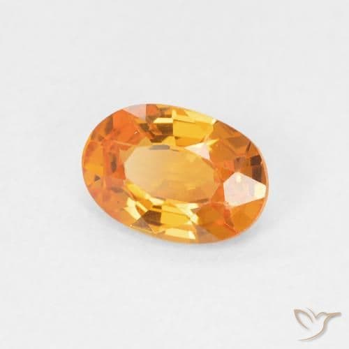 0.64ct Natural Bright Orange Sapphire, Oval Cut, 6.1x4.2 mm