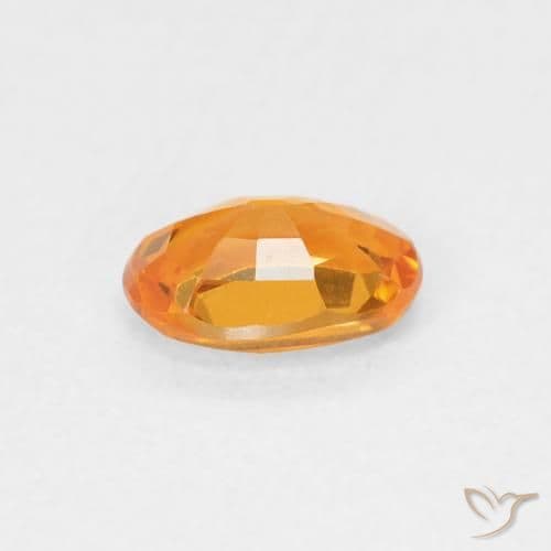 0.64ct Natural Bright Orange Sapphire, Oval Cut, 6.1x4.2 mm