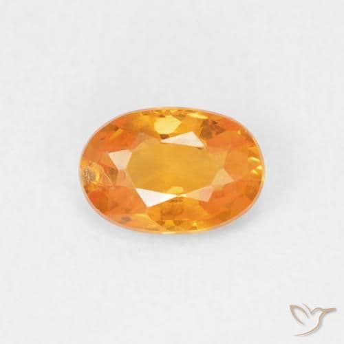 0.60ct Natural Bright Orange Sapphire, Oval Cut, 6x4.1 mm
