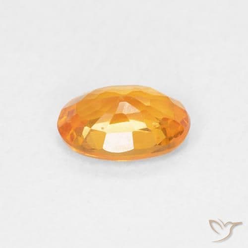 0.60ct Natural Bright Orange Sapphire, Oval Cut, 6x4.1 mm