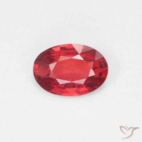 0.45ct Natural Medium Red Sapphire, Oval Cut, 5.9x4.1 mm