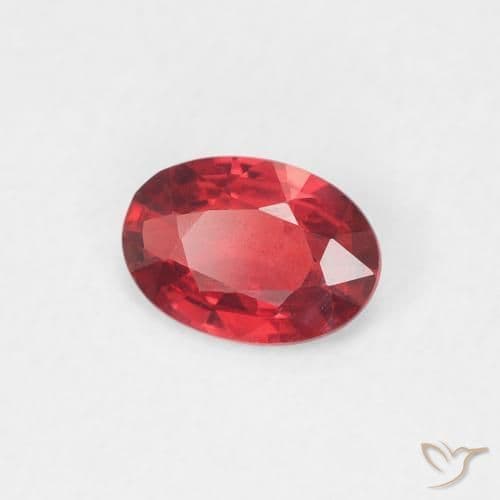 0.45ct Natural Medium Red Sapphire, Oval Cut, 5.9x4.1 mm
