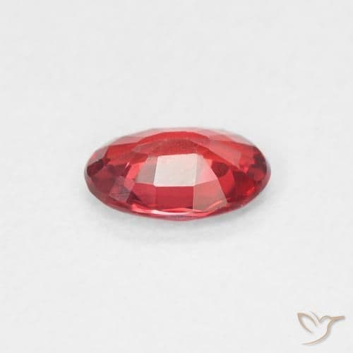 0.45ct Natural Medium Red Sapphire, Oval Cut, 5.9x4.1 mm