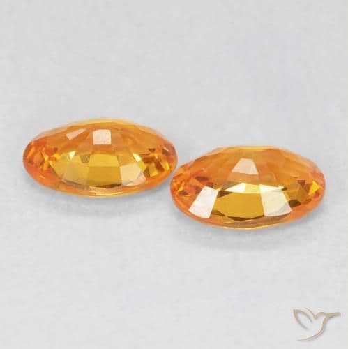 1.12ct Natural Bright Orange Sapphire, Oval Cut, 6x4.1 mm