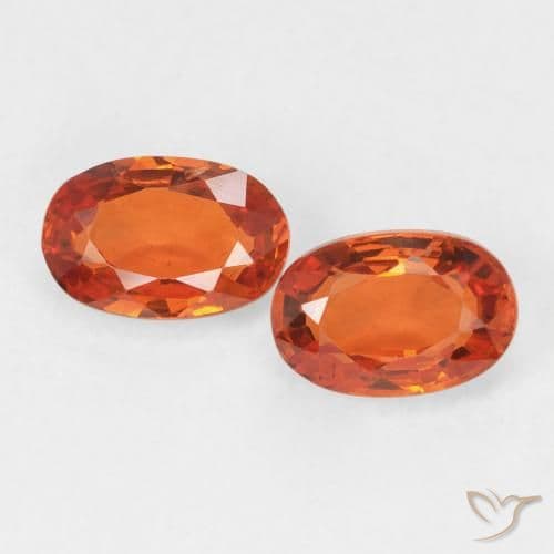1.53ct Natural Bright Orange Sapphire, Oval Cut, 6.3x4.1 mm