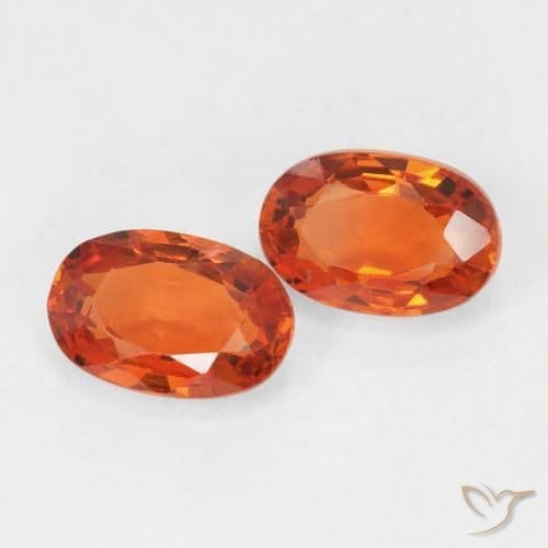 1.53ct Natural Bright Orange Sapphire, Oval Cut, 6.3x4.1 mm