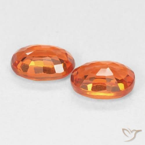 1.53ct Natural Bright Orange Sapphire, Oval Cut, 6.3x4.1 mm