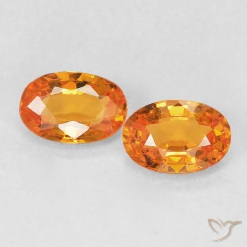 1.21ct Natural Bright Orange Sapphire, Oval Cut, 6.1x4.2 mm