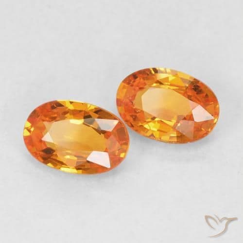 1.21ct Natural Bright Orange Sapphire, Oval Cut, 6.1x4.2 mm