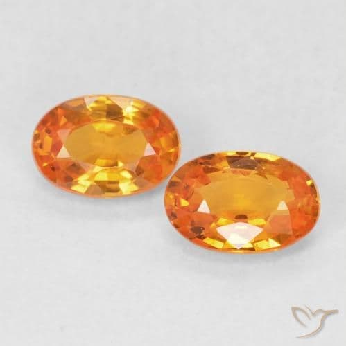 1.18ct Natural Reddish Orange Sapphire, Oval Cut, 6x4 mm