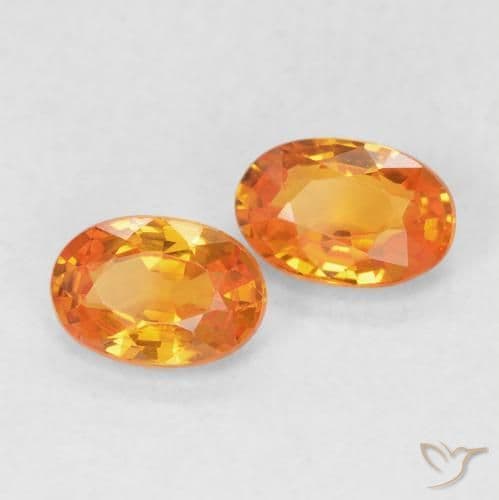 1.18ct Natural Reddish Orange Sapphire, Oval Cut, 6x4 mm