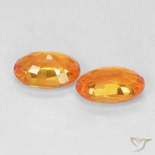 1.18ct Natural Reddish Orange Sapphire, Oval Cut, 6x4 mm