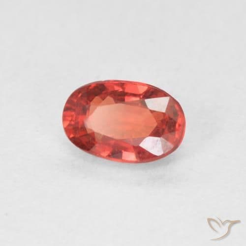 0.59ct Bright Crimson Red Sapphire, Oval Cut, 5.8x3.8 mm