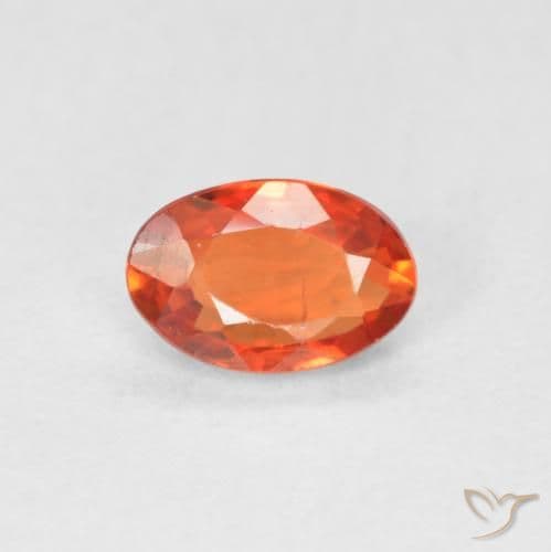0.53ct Natural Medium Orange Sapphire, Oval Cut, 5.9x3.8 mm