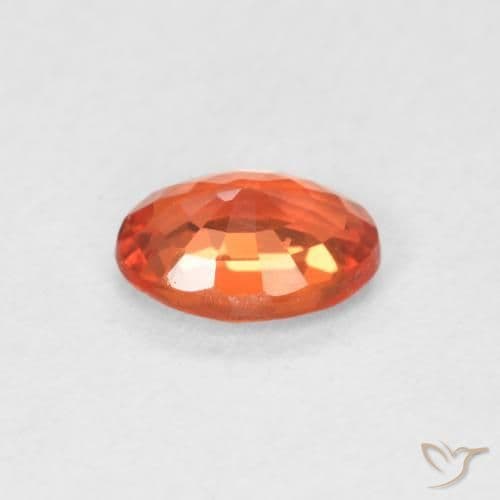 0.60ct Natural Orange Sapphire, Oval Cut, 6x4.2 mm