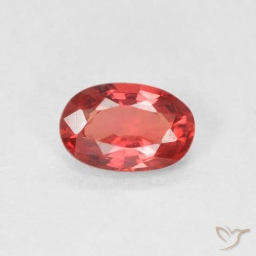 0.54ct Natural Scarlet Red Sapphire, Oval Cut, 5.9x3.9 mm