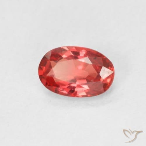 0.54ct Natural Scarlet Red Sapphire, Oval Cut, 5.9x3.9 mm