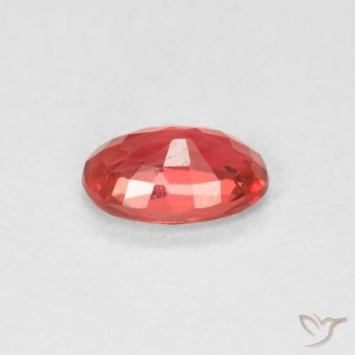 0.54ct Natural Scarlet Red Sapphire, Oval Cut, 5.9x3.9 mm