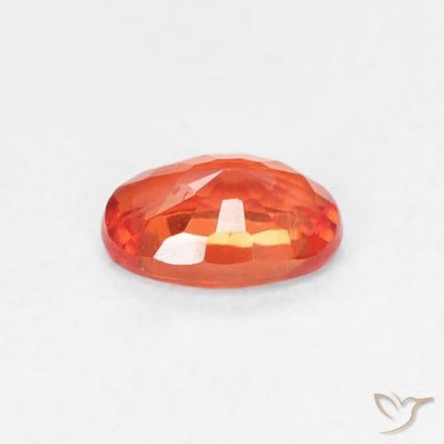 0.55ct Natural Medium Orange Sapphire, Oval Cut, 5.8x4 mm