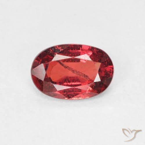 0.56ct Natural Deep Red Sapphire, Oval Cut, 6.2x4.2 mm