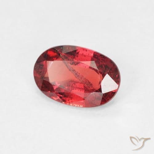 0.56ct Natural Deep Red Sapphire, Oval Cut, 6.2x4.2 mm