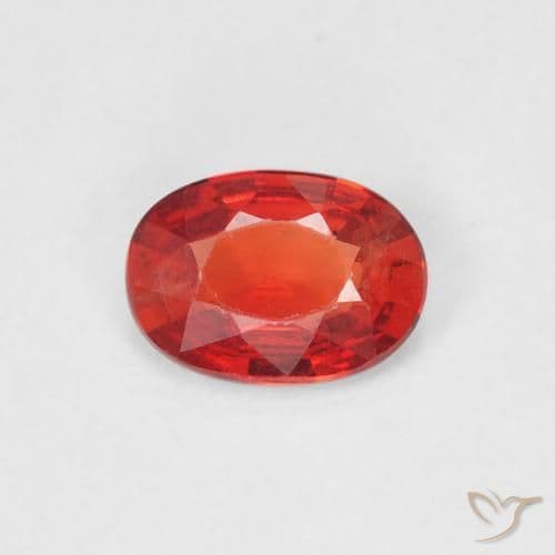 0.44ct Natural Bright Red Sapphire, Oval Cut, 5.8x4.1 mm
